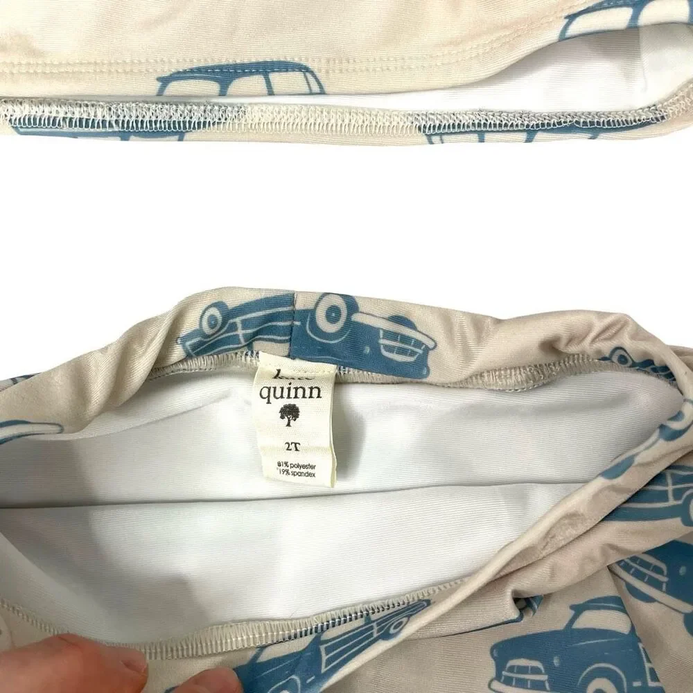 Kate Quinn swim‎ set top and bottom Size 2T car print ruffle